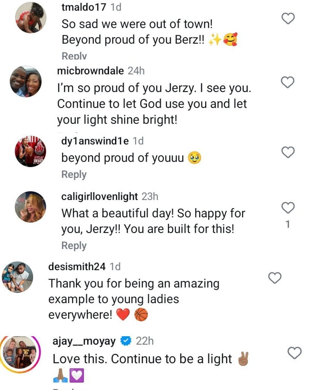 Hoops fans react to Jerzy Robinson. (Image via Instagram @jerzyrobinson)
